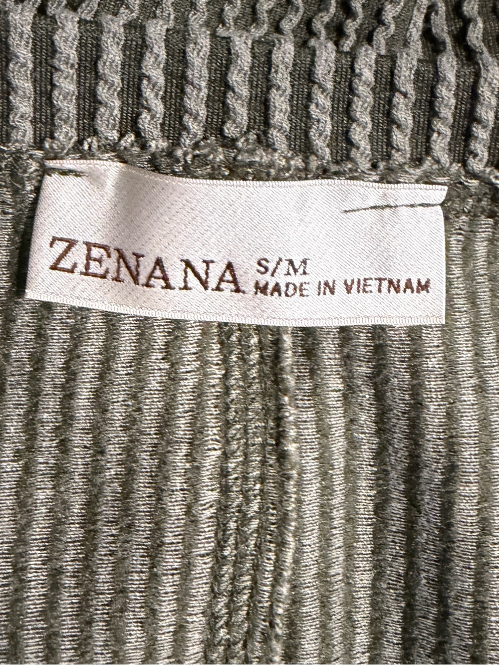 Zenana Outfitters Oversized Olive V-Neck Ribbed Knit Pullover Top size S-M Boho - Picture 8 of 10